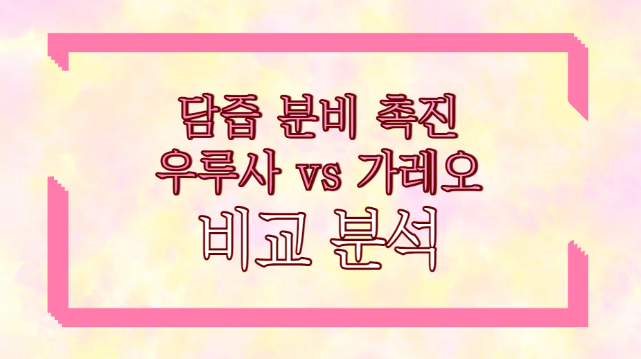 담즙 분비 촉진 약 우루사 vs 가레오 비교 분석