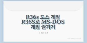 R36s 도스 게임 R36S로 MS-DOS 게임 즐기기