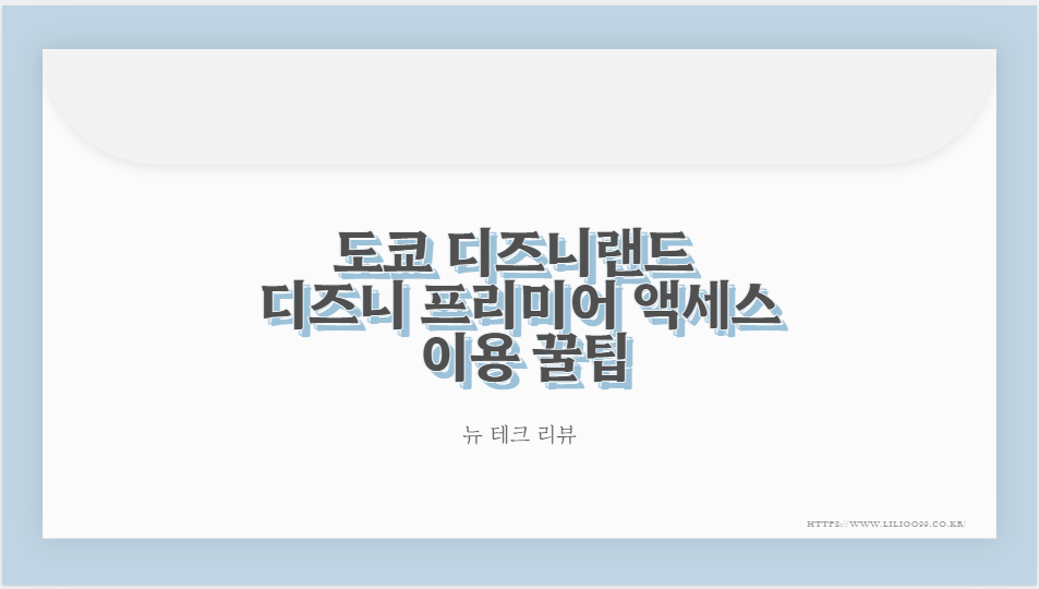 도쿄 디즈니랜드 디즈니 프리미어 액세스 이용 꿀팁