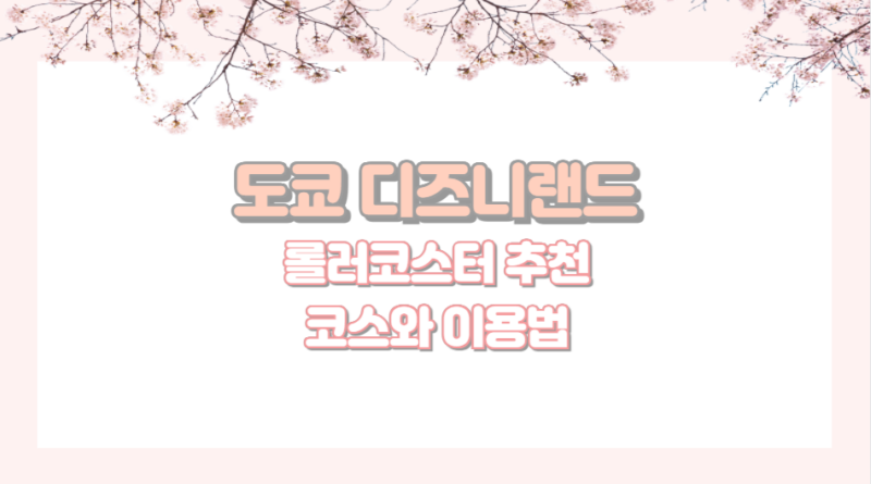 도쿄 디즈니랜드 롤러코스터 추천 코스와 이용법