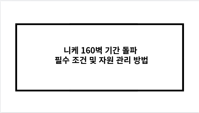 니케 160벽 기간 돌파 필수 조건 및 자원 관리 방법